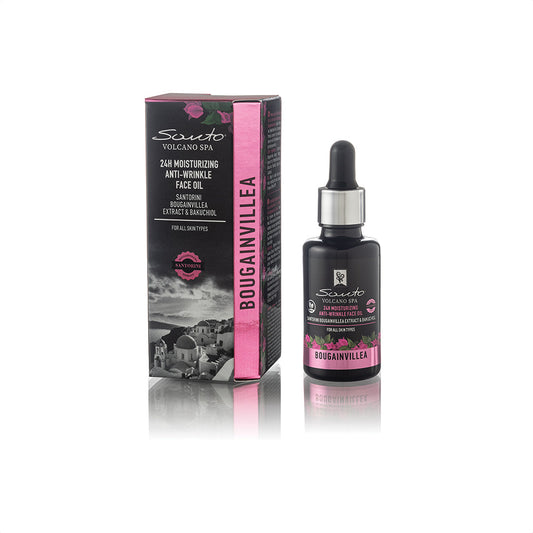 Santo Volcano Spa - Bourgainvillea - 24hr Moisturising & Anti-Wrinkle Face Oil